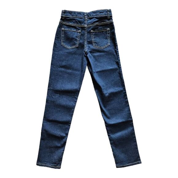 Cat & Jack Super Stretch Straight Leg Denim Jeans Dark Wash Blue 14 Slim (Girls) - Picture 2 of 7
